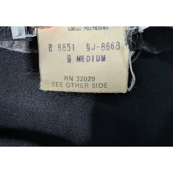 Teddi of California Black Top Sequined Sleeves 70's Vintage Size M Medium (145) - Picture 3 of 4